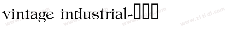 vintage industrial字体转换